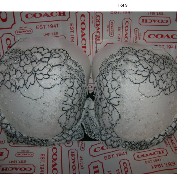 Vintage Victoria’s Secret Floral Embroidery Rhinestones Push Up Bra - Picture 16 of 16